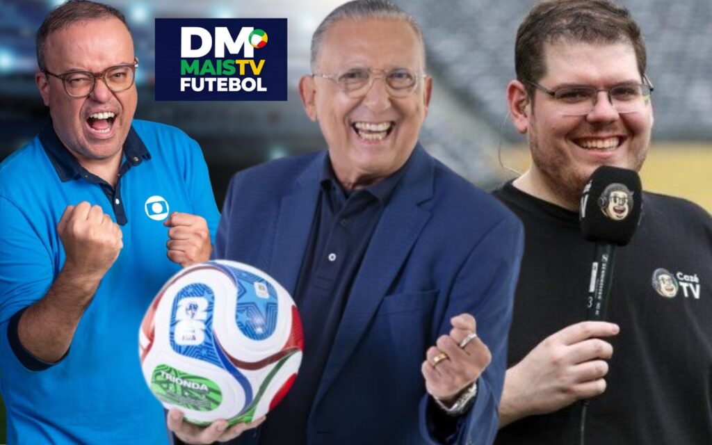 Everaldo Marques, Galvão Bueno e Casimiro Miguel (Fotos: Reprodução / Globo / SBT / YouTube / Montagem DM Mais TV)