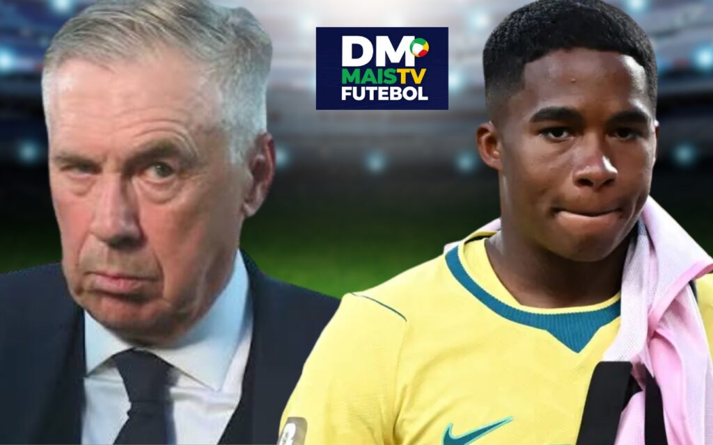 Carlo Ancelotti e Endrick (Fotos: Reprodução / Instagram / Montagem DM Mais TV)