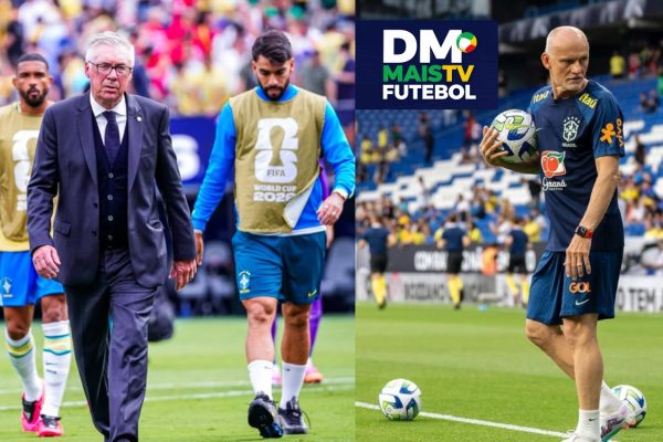 Carlo Ancelotti e Taffarel na Copa (Foto: Reprodução / Instagram / Montagem DM Mais TV)