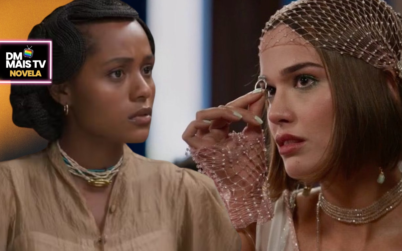 Alika e Virgínia em A Nobreza do Amor (Fotos: Reprodução / Globo / Montagem DM Mais TV)