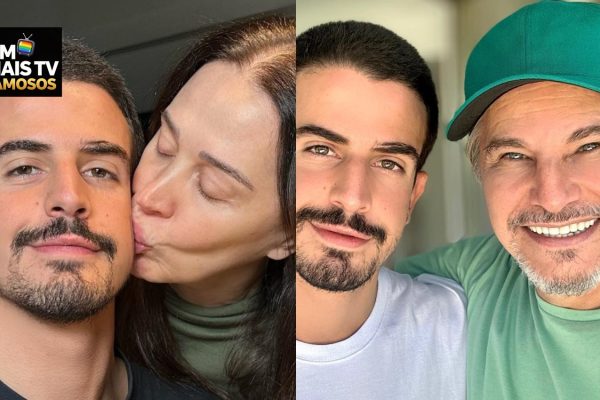Enzo Celulari ao lado dos pais, Claudia Raia e Edson Celulari (Fotos: Reprodução / Instagram / Montagem DM Mais TV)