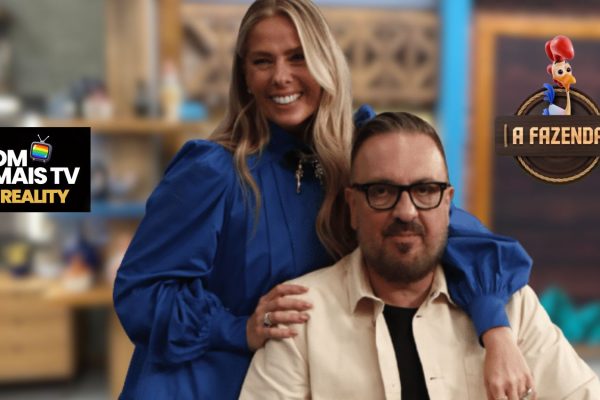 Adriane Galisteu e Rodrigo Carelli animados com A Fazenda 18 (Foto: Reprodução / Record / Montagem DM Mais TV)