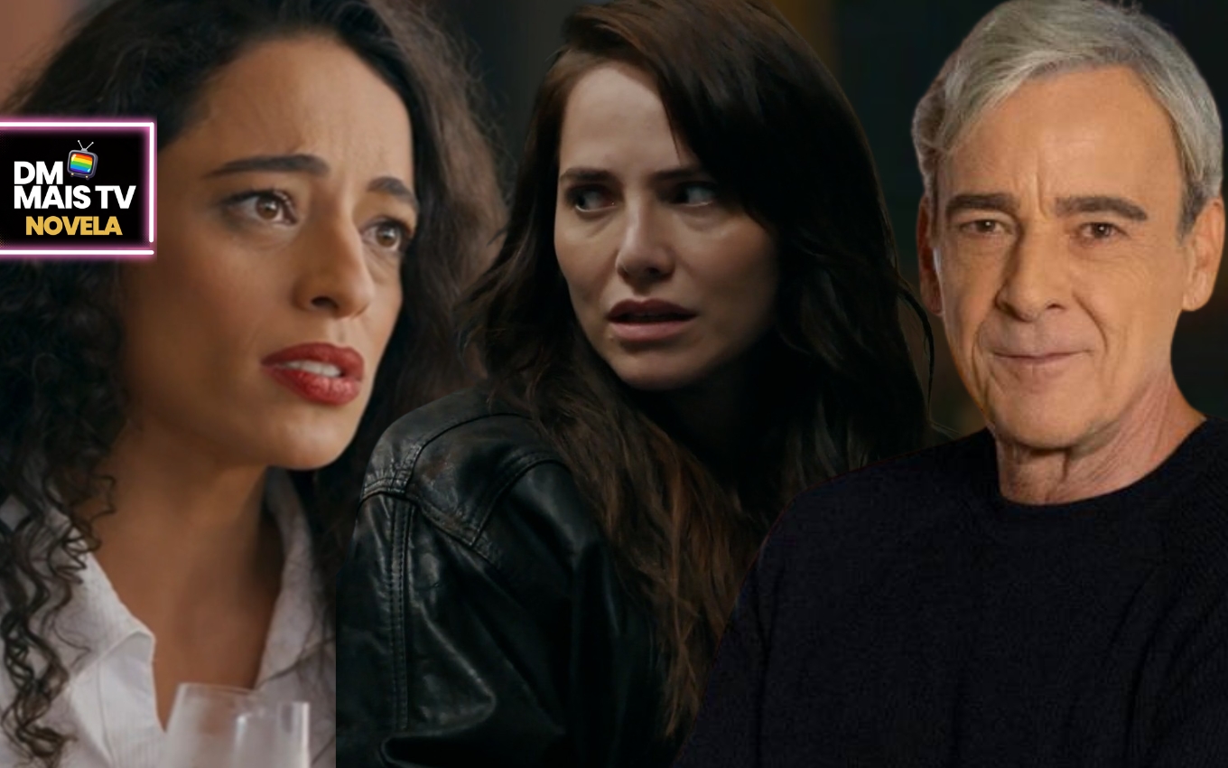 Lyris, Adriana e Ulisses em Quem Ama Cuida (Fotos: Reprodução / Globo / Montagem DM Mais TV)
