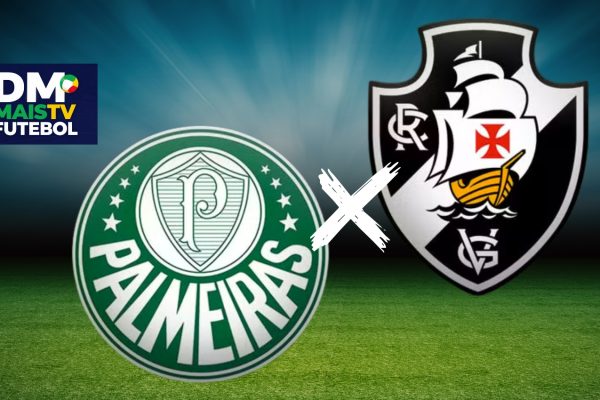 Vasco e Palmeiras se enfrentam neste domingo (23/08) (Fotos: Reprodução / Canva / Montagem DM Mais TV)