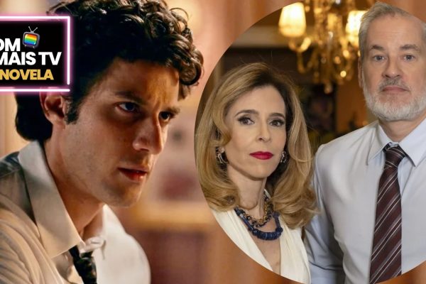 Pedro, Carmita e Ademir em Quem Ama Cuida (Fotos: Reprodução / Globo / Montagem DM Mais TV)