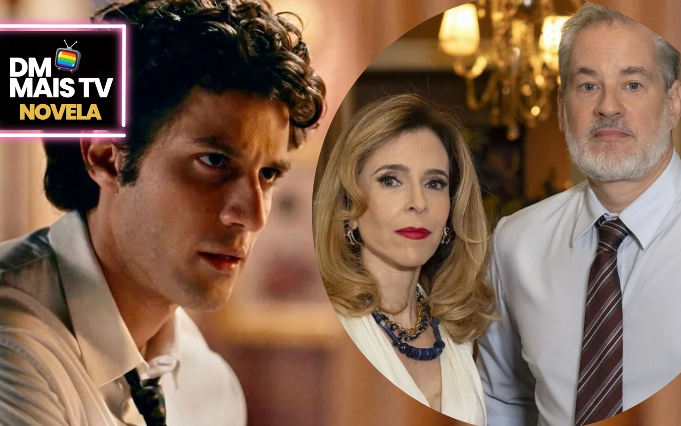 Pedro, Carmita e Ademir em Quem Ama Cuida (Fotos: Reprodução / Globo / Montagem DM Mais TV)