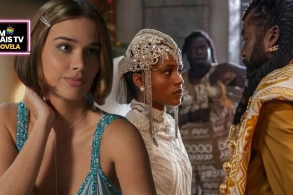 Virgínia, Alika e Jendal em A Nobreza do Amor (Fotos: Reprodução / Globo / Montagem DM Mais TV)